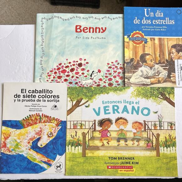 Set of 4 Childrens Story Books in Spanish Benny Entonces Llega el Verano - Picture 1 of 14